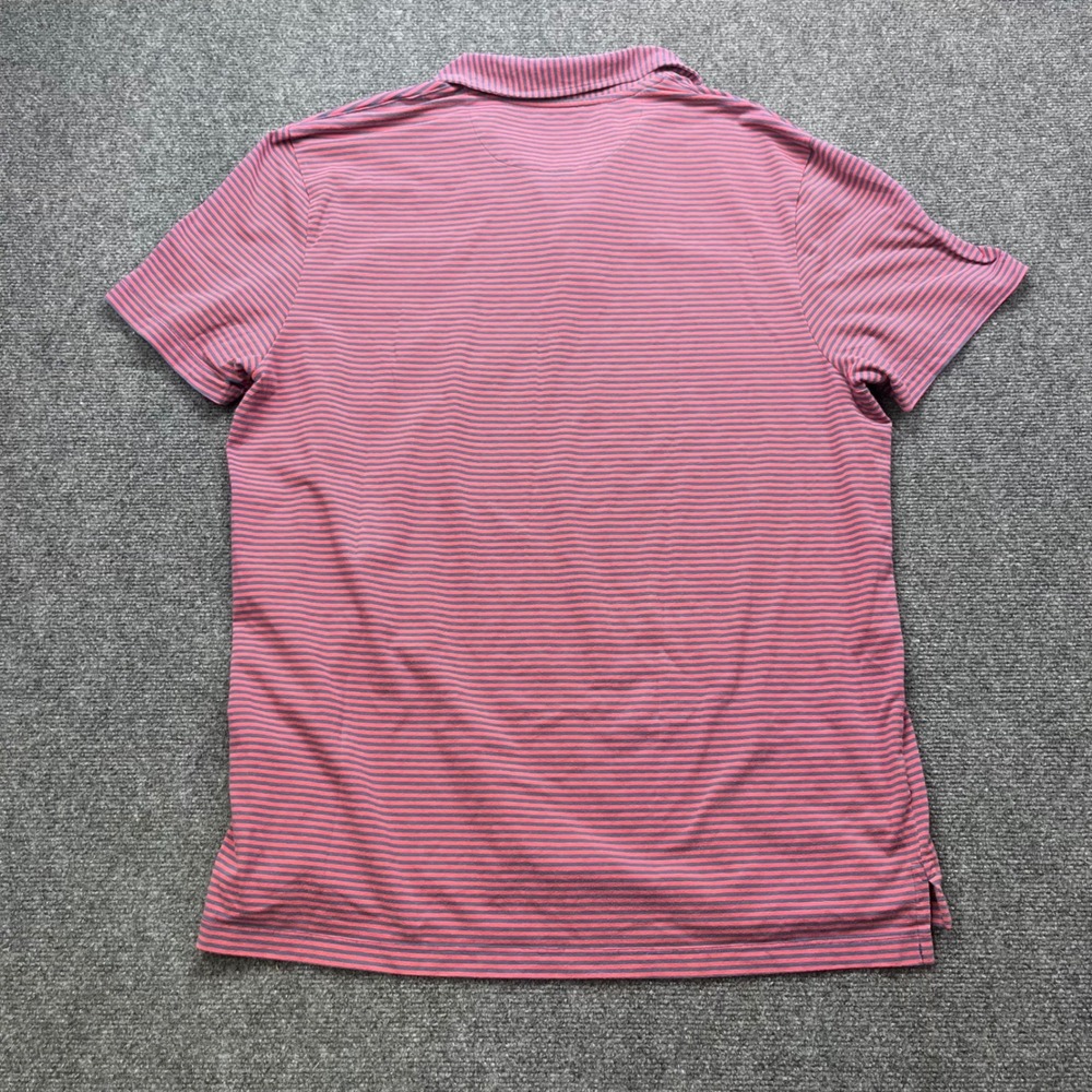American Eagle Super Soft Classic Casual Striped Red Blue Polo Shirt - Picture 5 of 7